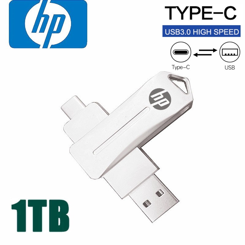 Hp Flash disk USB 3.0 Tipe-c 1TB Bahan Metal Anti Air Untuk Bisnis