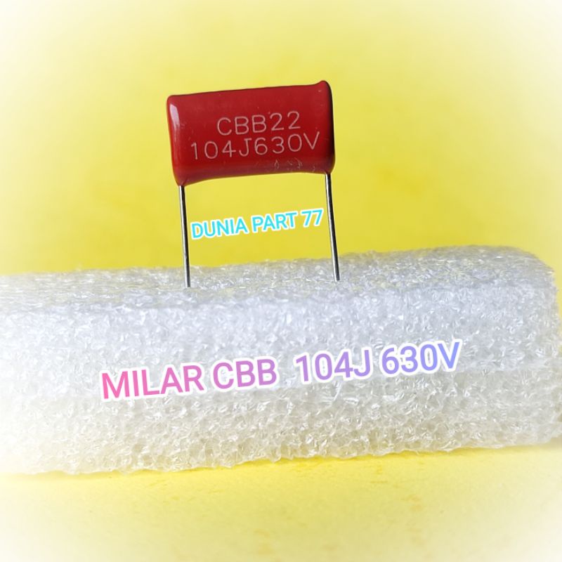 capacitor milar 104j 630v cbb kapasitor mylar 104 j