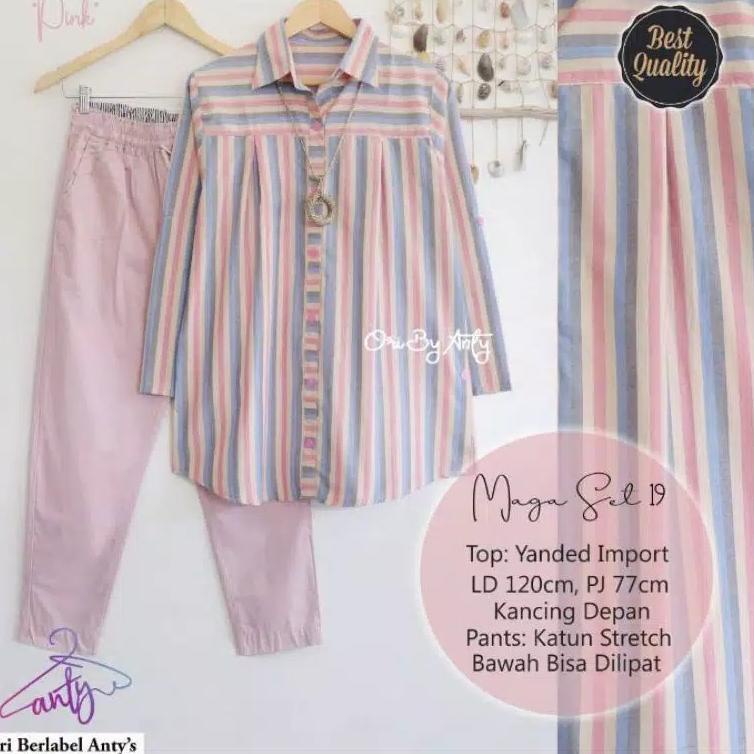 KYB.19My22a– One Set Jumbo LD 120 Maga Set 19 by Anty Hijab Fashion Ori Solo