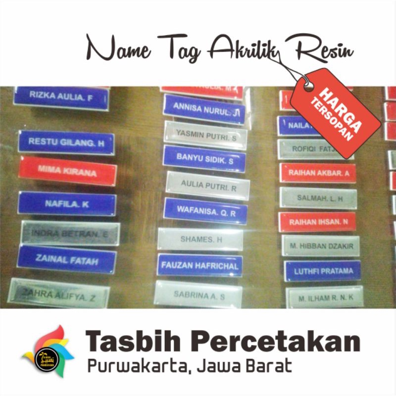 

Name Tag Akrilik Resin