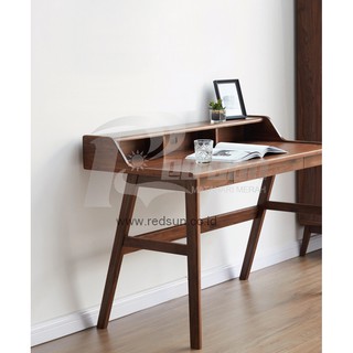 Red Sun Meja  Belajar  Warna Walnut Meja  Kantor Minimalist 