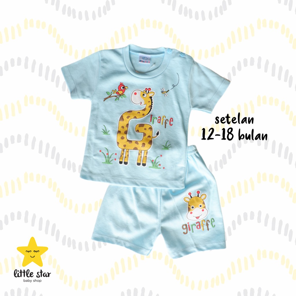 Finaco Setelan Anak Bayi Cowok | Set Baju Tidur Anak Bayi Laki