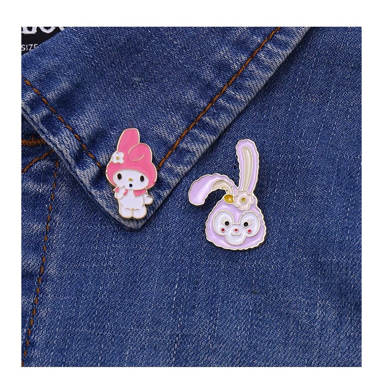 Kartun anime Clow m pom Purin melodi bros lucu alloy drop minyak lencana siswa beberapa aksesoris