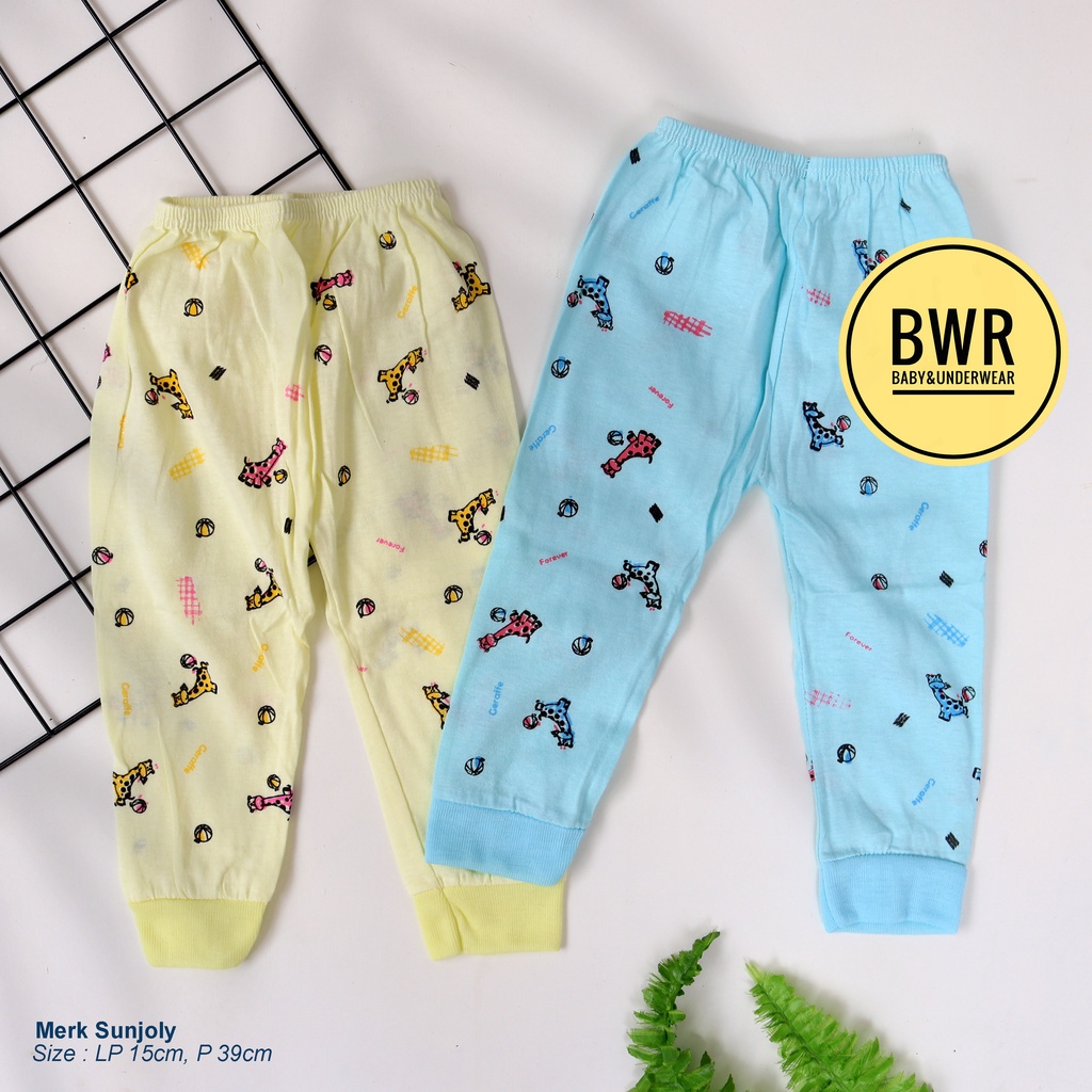 [ 6pc ] Celana Panjang Sunjoly WARNA BUKA KAKI / Celana Panjang Bayi Newborn Baru Lahir - Bwr