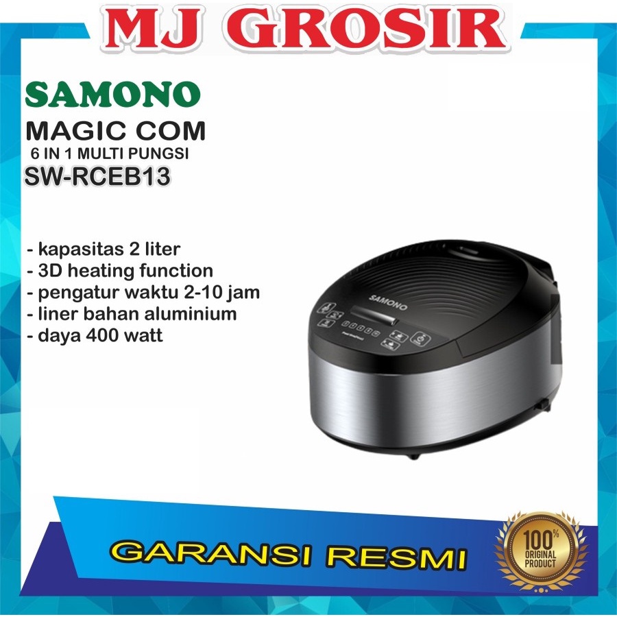 MAGIC COM SAMONO SW RCEB 13 SW-RCEB13 PENANAK NASI SERBAGUNA