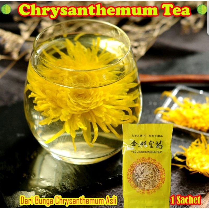 

TEH KRISAN Golden CHRYSANTHEMUM Flower Tea Kembang Teh Bunga Krisan Asli Dried Herbal Sachet