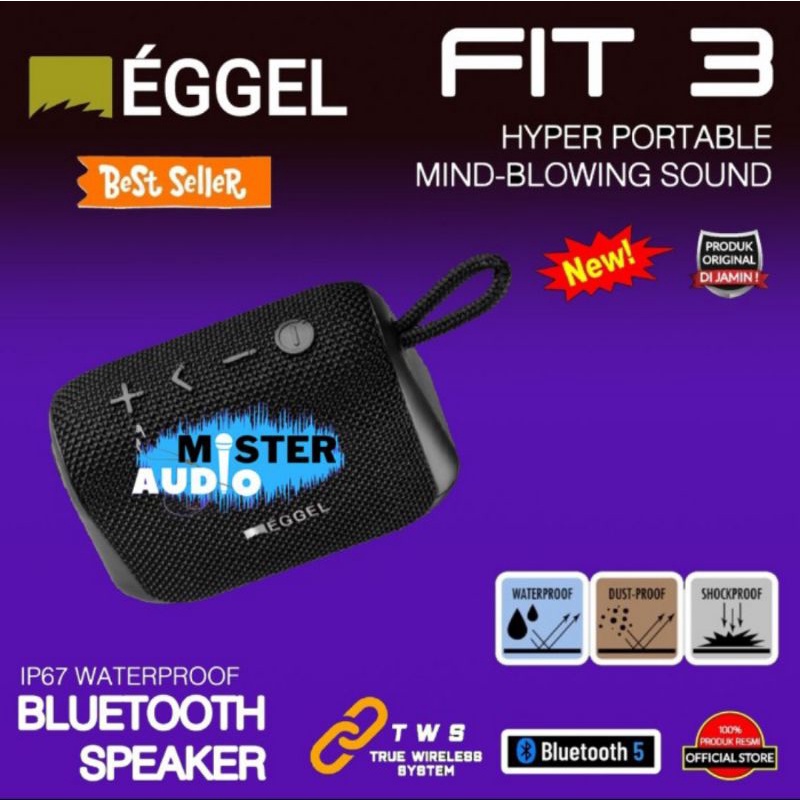EGGEL FIT 3 Waterproof Portable Bluetooth Speaker Original
