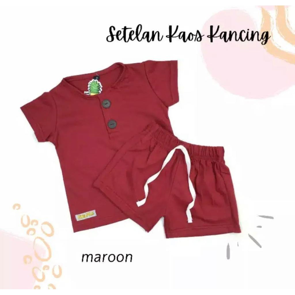 SETELAN ARSY SETELAN  SETELAN KANCING BAHAN BABY TERRY UNISEX 1-5 TAHUN