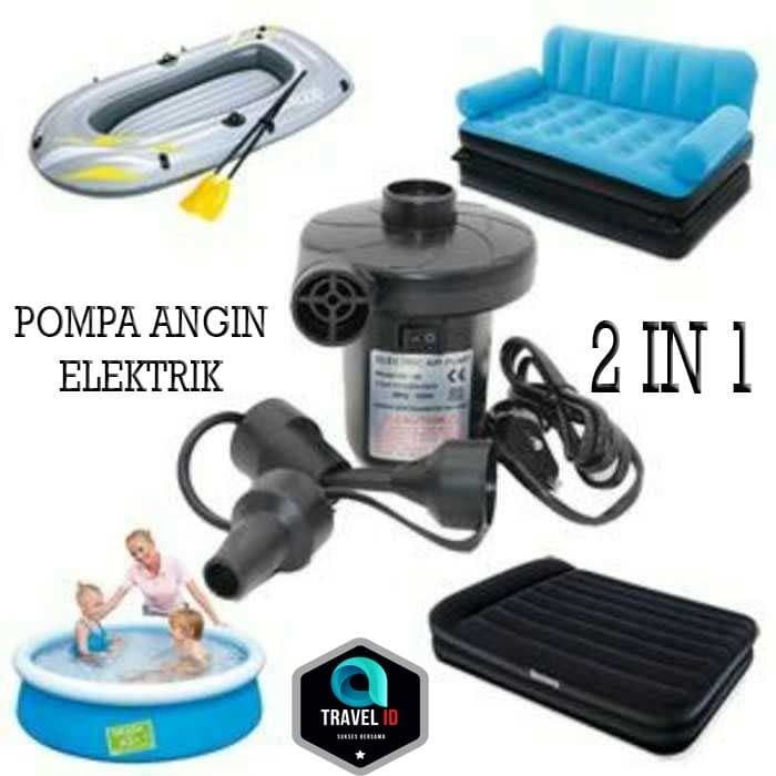 POMPA  ANGIN LISTRIK ELEKTRIK TIUP VACUUM BAG KOLAM KASUR SOFA ANGIN HT-196