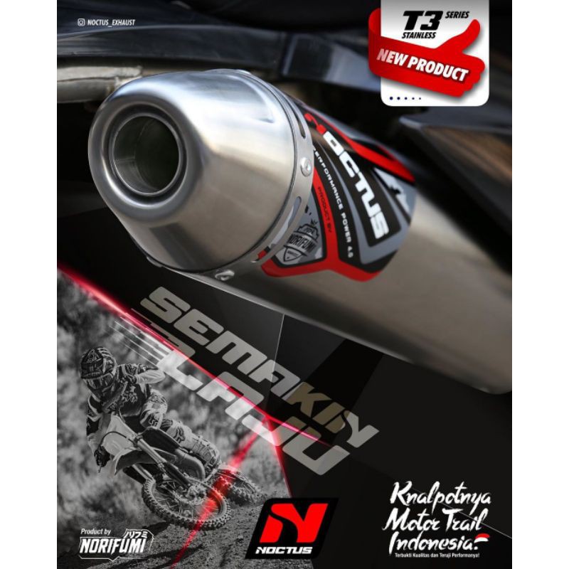 KNALPOT NOCTUS T3 STAINLESS KLX DTRACKER 150 ORIGINAL