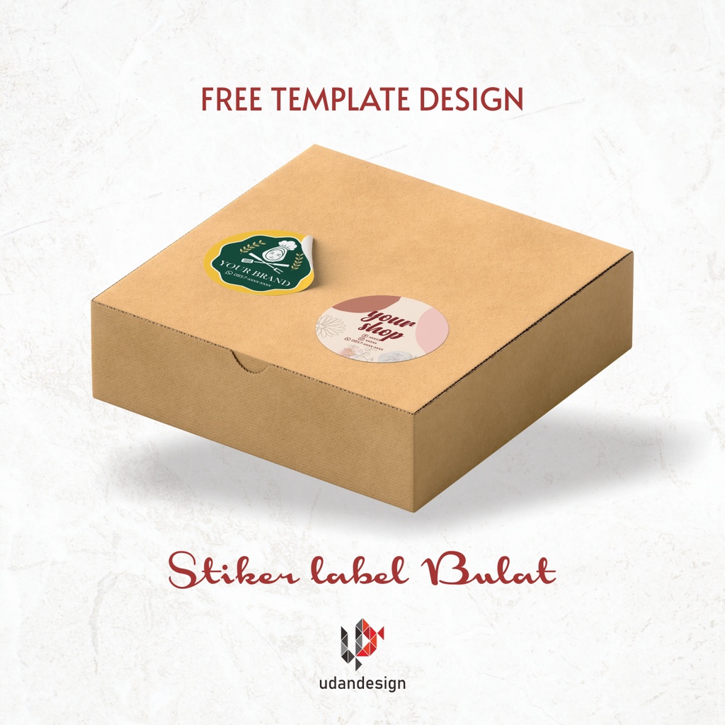 

CETAK STIKER KEMASAN / LABEL BULAT / LABEL NAMA / LABEL KEMASAN MAKANAN / FREE TEMPLATE DESIGN