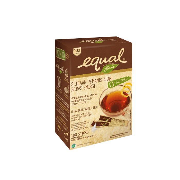 Equal Naturals Stevia - Pemanis Stevia Nol Kalori 100 sticks