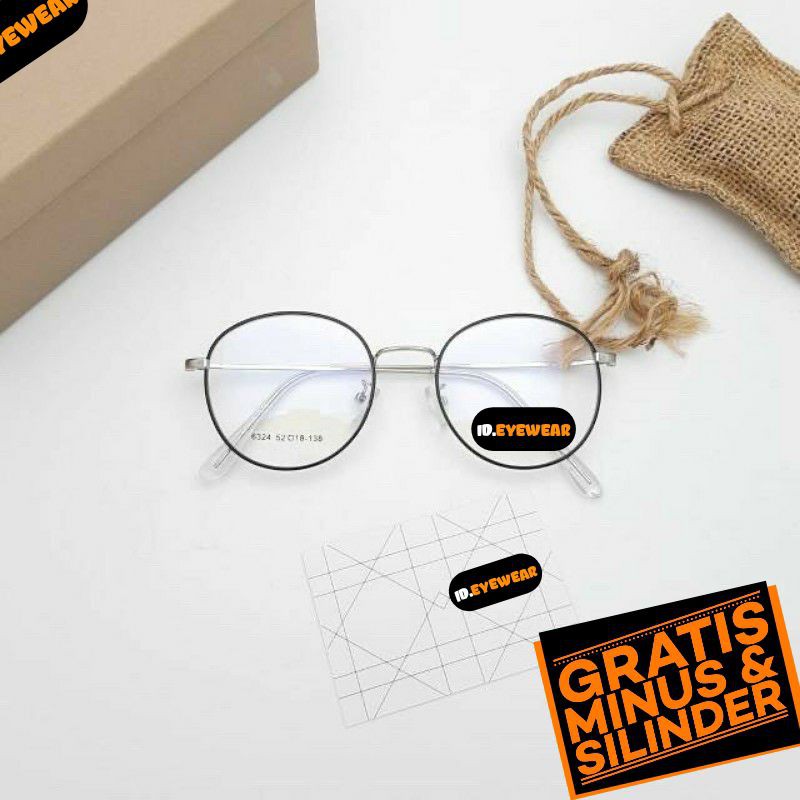 (ID.EYEWEAR) KACAMATA 6324 | GRATIS MINUS DAN SILINDER
