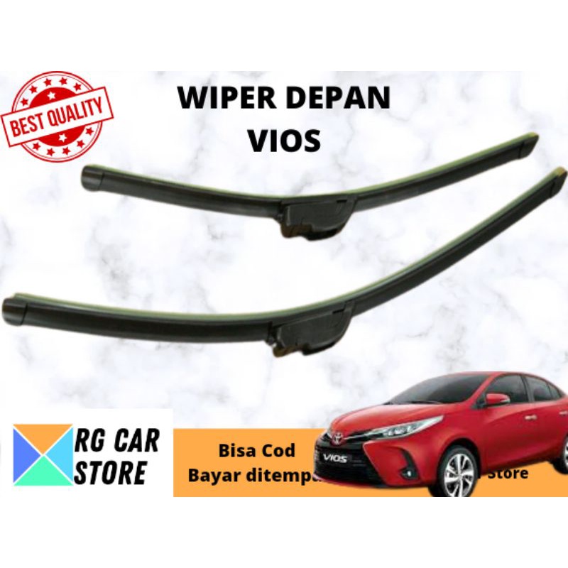 WIPER VIOS FRAMELESS ISI 2PCS DIJAMIN PNP TINGGAL PASANG BERKUALITAS