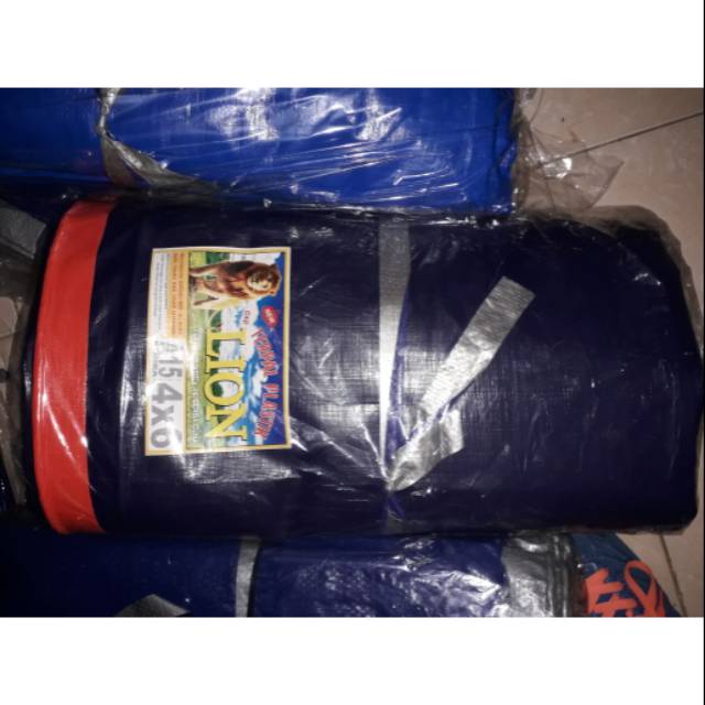 Terpal A15 4x6 biru oren/terpal tenda/terpal tutup barang/Terpal tambak/Terpal truk tebal