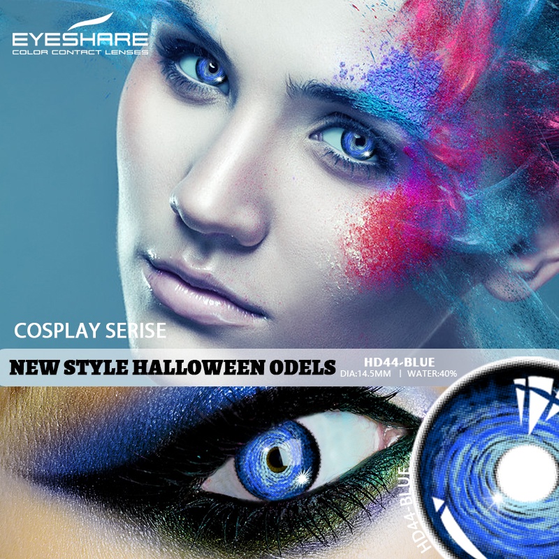 [✅COD] HD53 Softlens Kontak Lensa berwarna anime cosplay game halloween Costumes series softlens mata korea normal minus (0.00) CRAZY color free lenscase