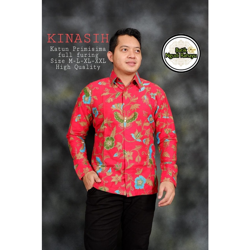 BATIK MARRON KEKINIAN BAJU kemeja batik pria lengan panjang terbaru ORIGINAL PENDEK modern PREMIUM