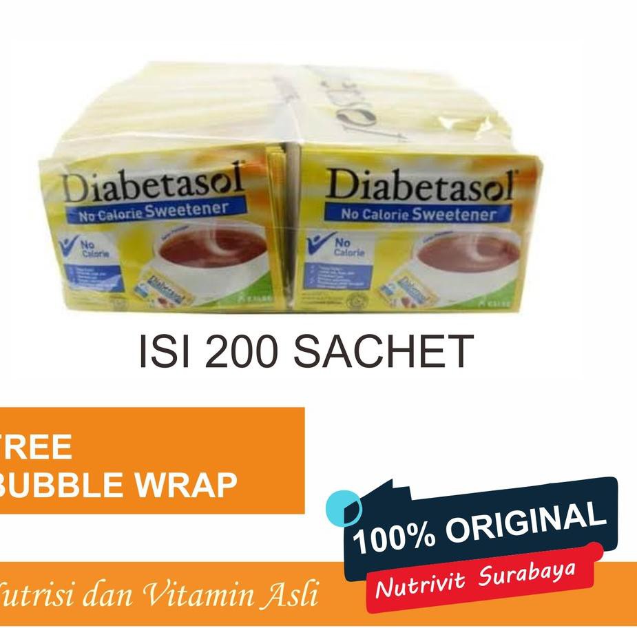 

❇JZH DIABETASOL SWEETENER 200 SACHET X 1 GRAM ✻ ★★★