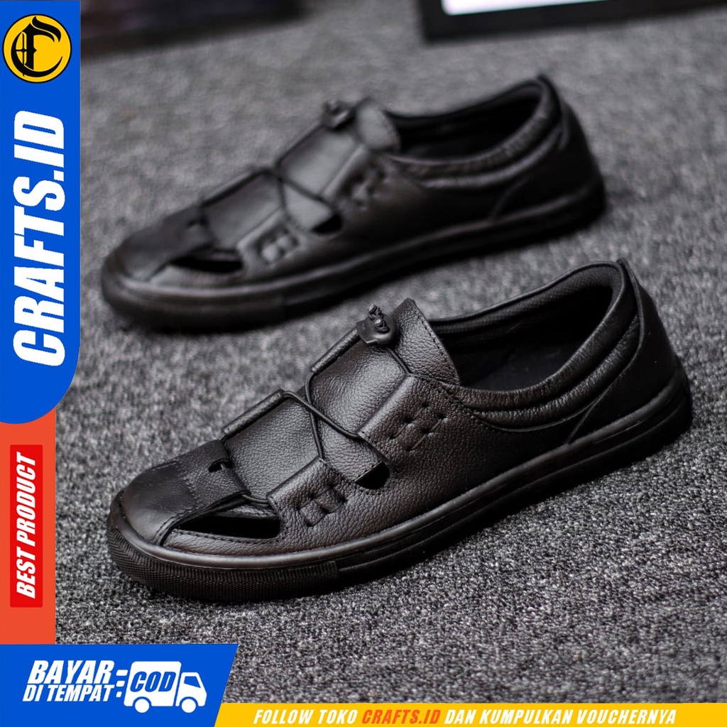 Crafts Lanax - Sepatu Slip On Casual Kulit Asli Pria