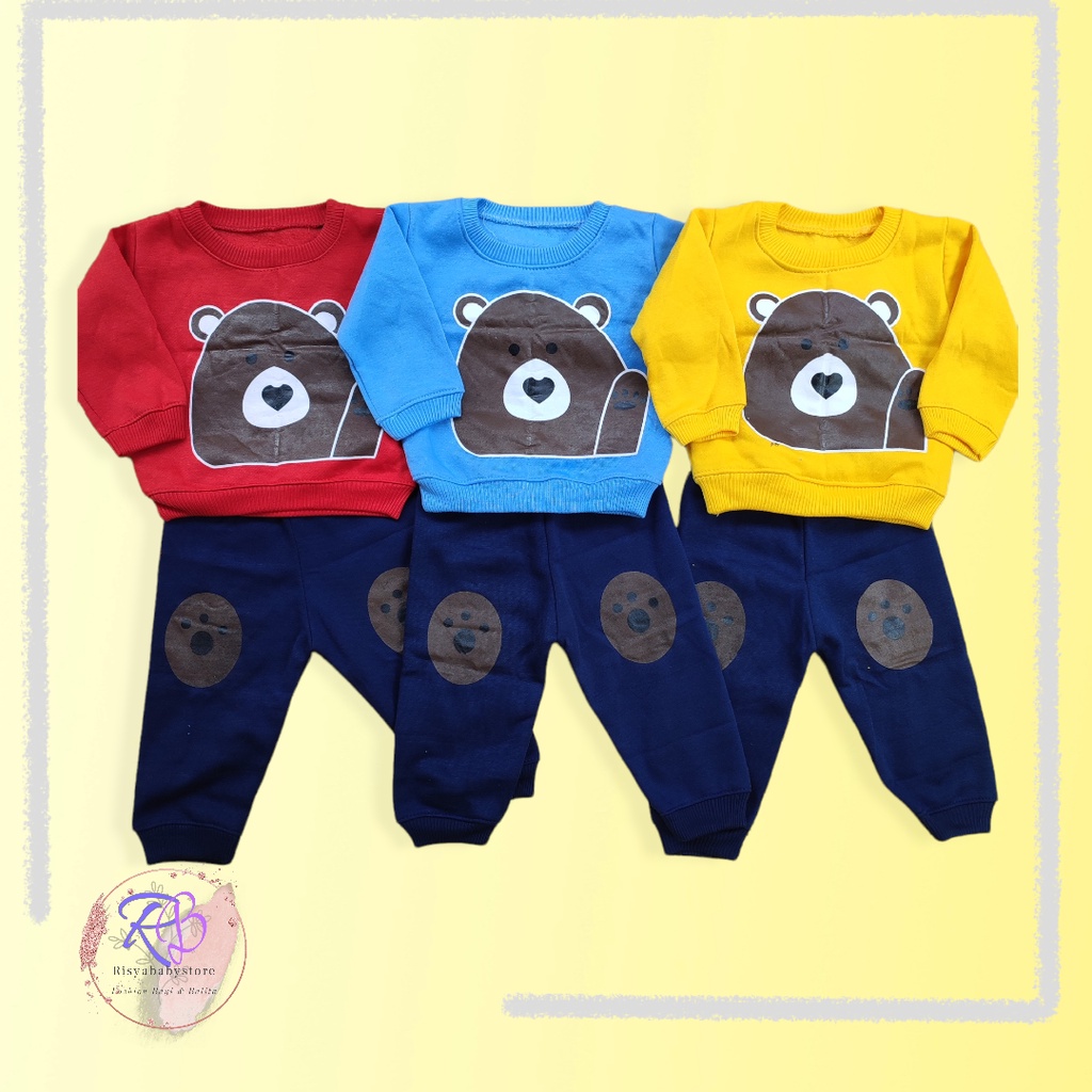 Setelan Jaket Bayi Anak 3 - 18 Bulan, Setelan Sweater Anak BEAR, Sweater Bayi HB Collection