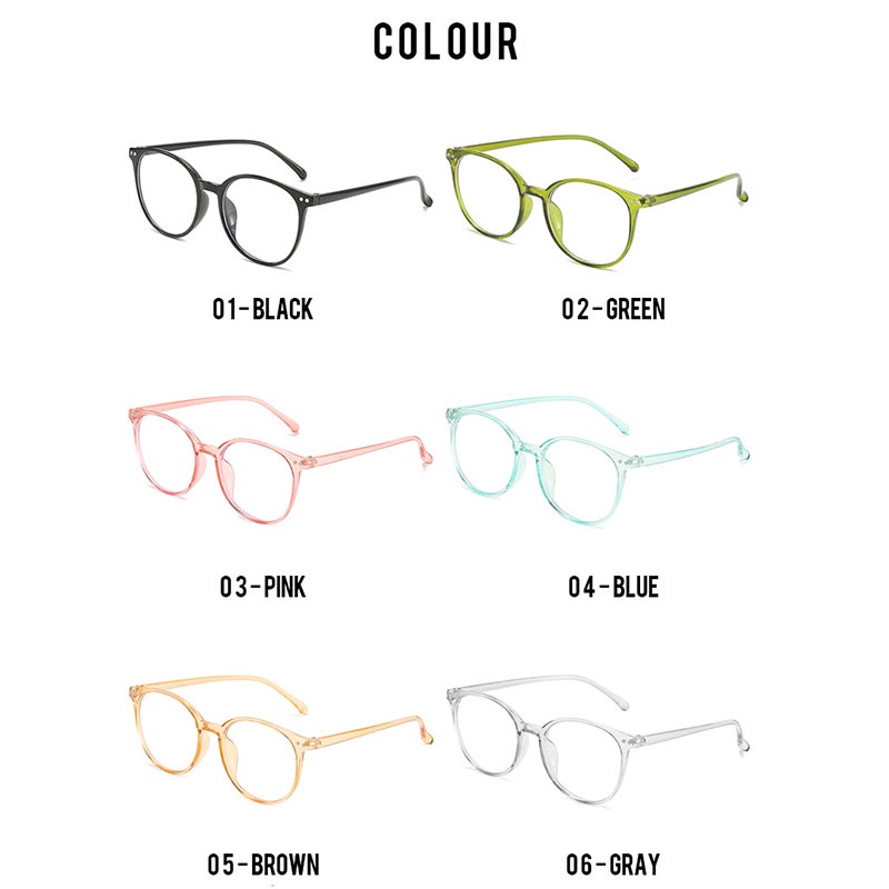 COD Kacamata Korea Wanita Kacamata Anti Radiasi Wanita Fashion Cat Eye retro flat Eyeglasses - PD