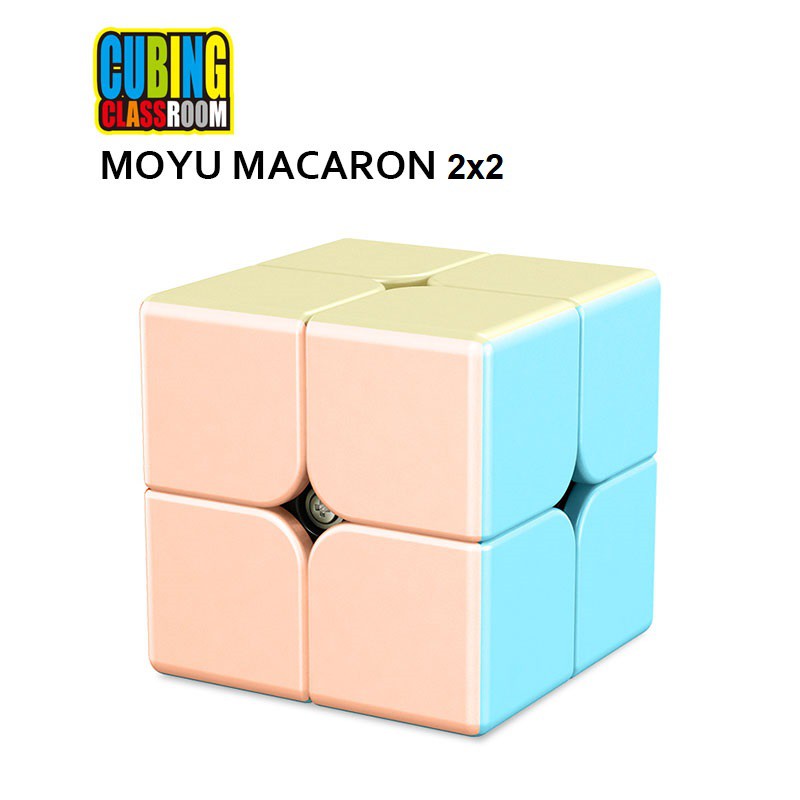 Rubik 2x2 Moyu Meilong 2x2 Macaron Pink - Rubik 2x2 Stickerless Pink