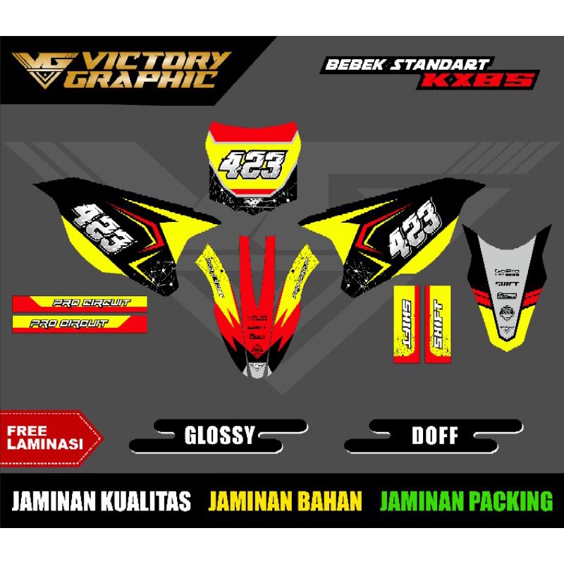 Decal Bebek Standart - Stiker kx 85 new - gtx Kx85 new