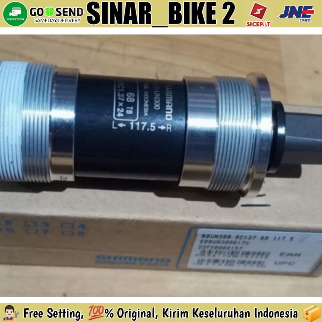 BB Bottom Bracket SHIMANO UN300 117,5 Sepeda MTB Balap 117,5 MM