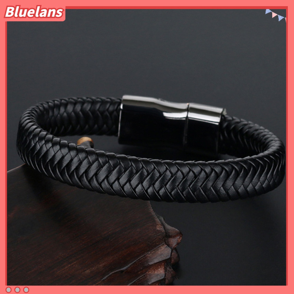Gelang Bangle Bahan Kulit Imitasi Gaya Vintage Untuk Pria