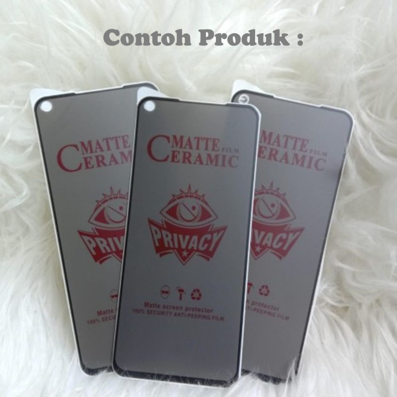 Spy ceramic matte film iPhone X XS XR XS MAX SE SE 2020 Screen Guard protector pelindung layar hp