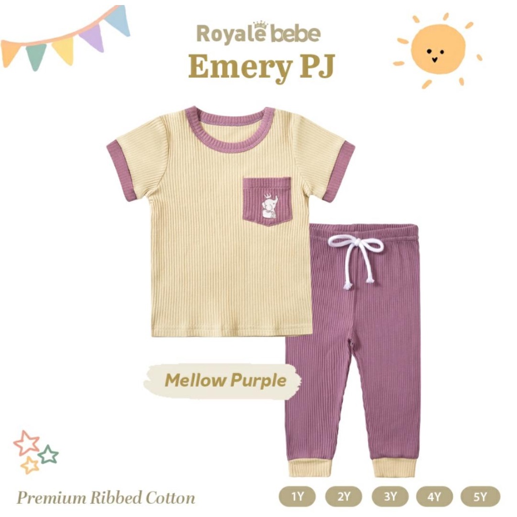 ROYALE BEBE PIYAMA BAYI EMERY / SETELAN BAYI DAN ANAK