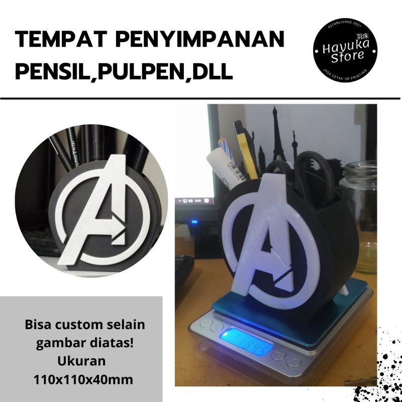

TEMPAT ALAT TULIS/TEMPAT PENSIL/PULPEN/TEMPAT PENYIMPANAN CUSTOM.BAHAN FILAMENT. 3D PRINTING