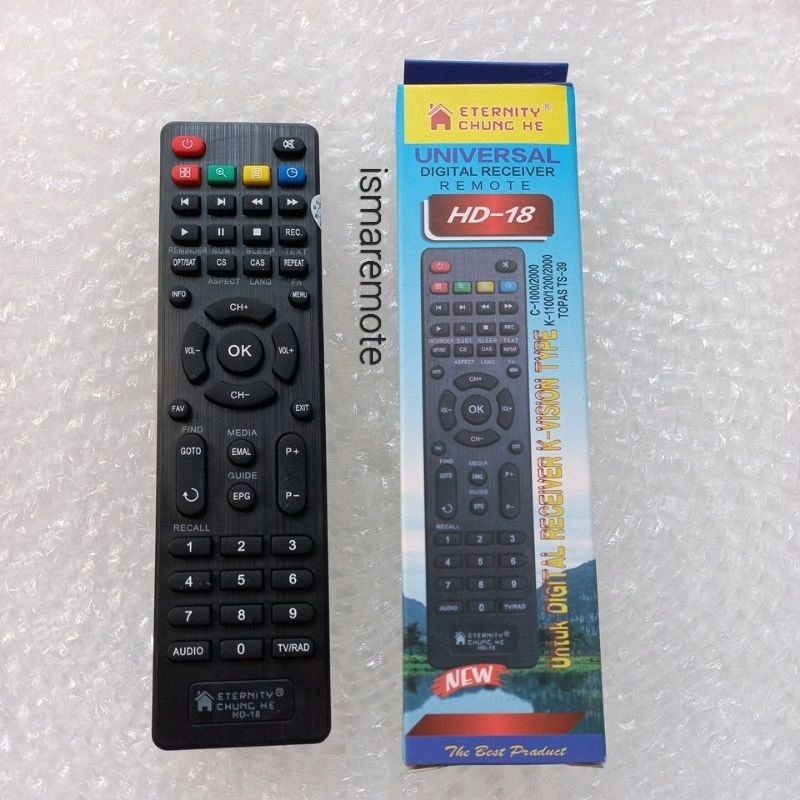 REMOTE REMOT DIGITAL RECEIVER PARABOLA MULTI K-VISION HD-18