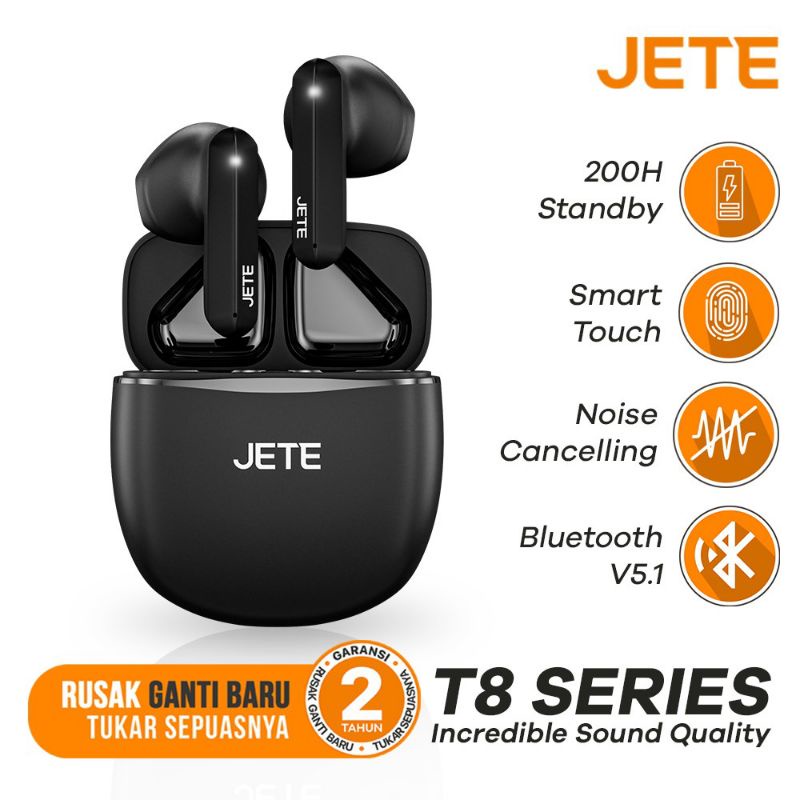 JETE TWS HEADSET BLUETOOTH T8 SERIES