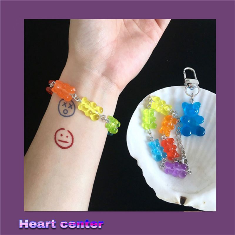 PROMO 9.9 Gelang Gummy Bear Beruang Warna Fancy Lucu Import Wanita Anak Premium Quality