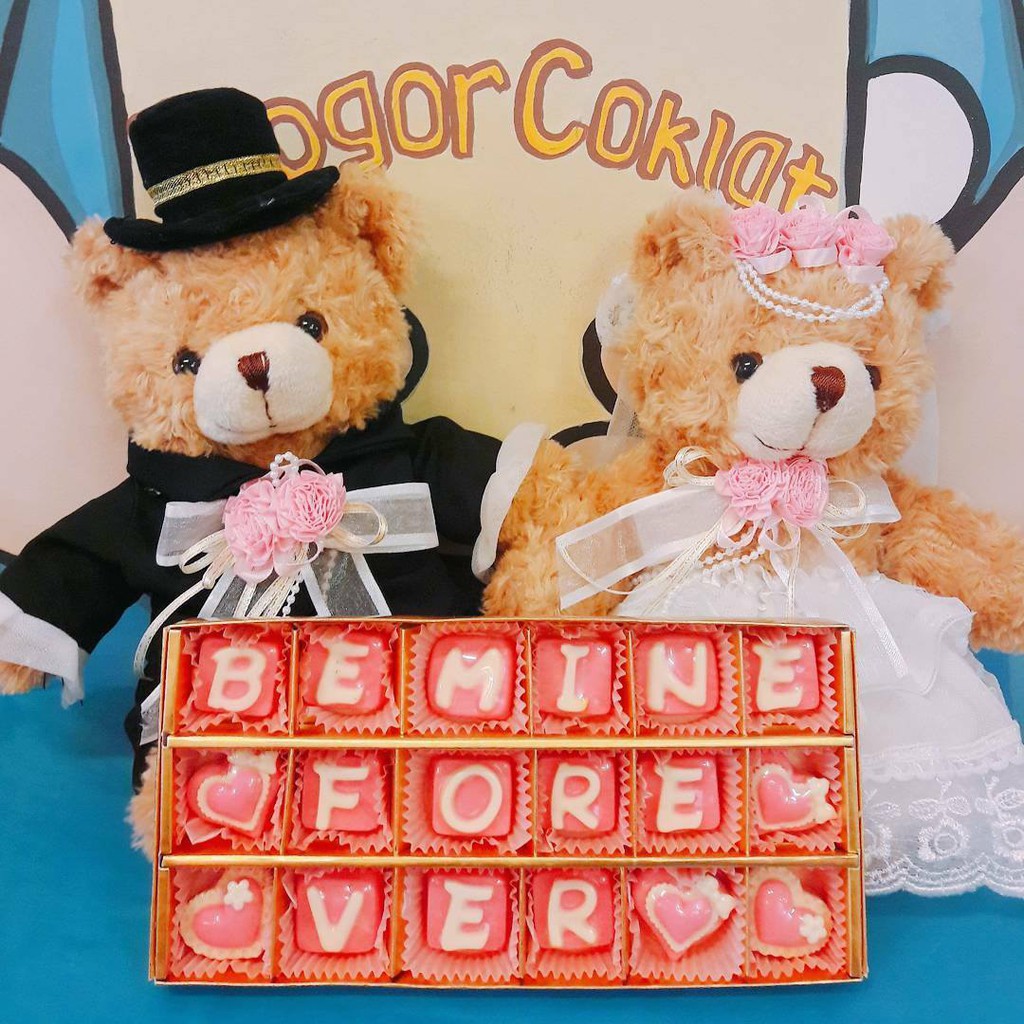 

Coklat Valentine + Teddy Wedding Couple