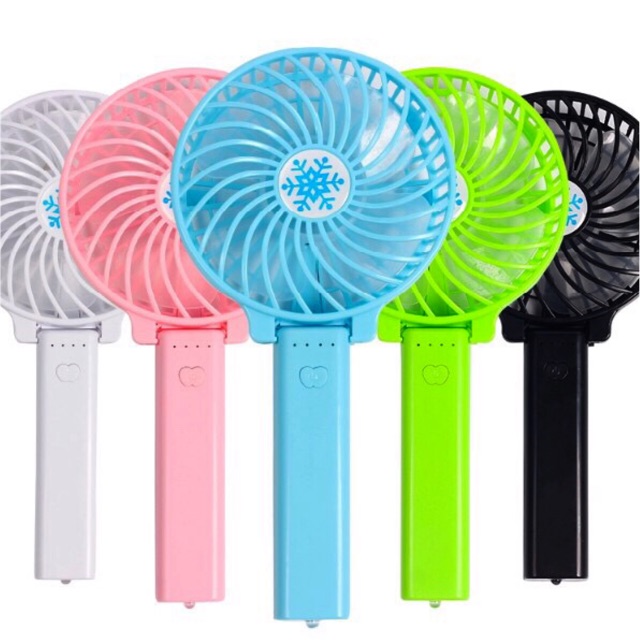 Mini Hand Fan / Kipas Angin Genggam Tangan Portable Rechargable + light