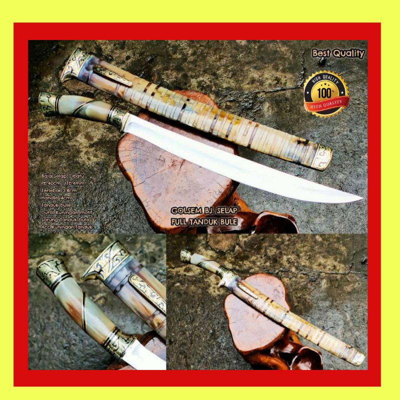 PISAU SEMBELIH BAJA SELAP FULL TANDUK BULE SUPER TAJAM