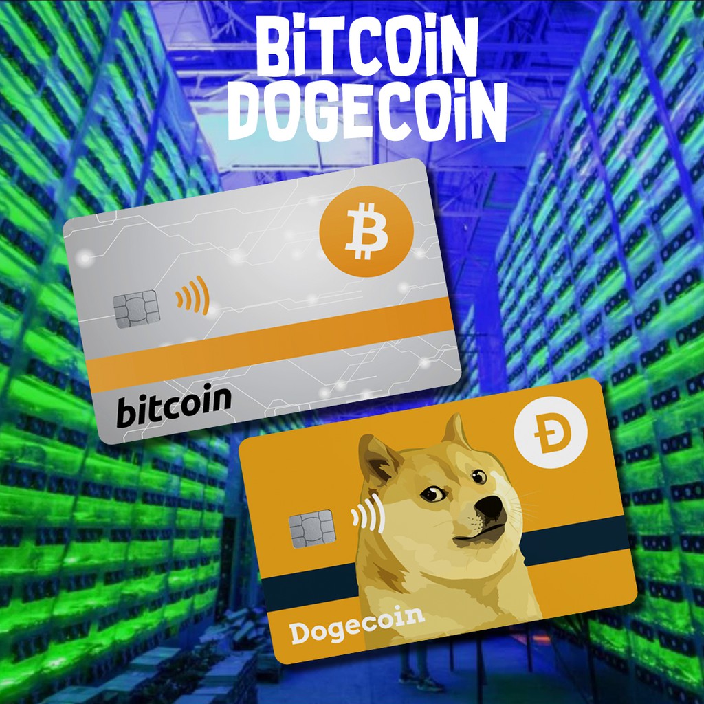 BITCOIN DOGECOIN | GARSKIN / STICKER KARTU ATM / SKIN KARTU ATM / DEBIT / CREDIT / EMONEY / FLAZZ