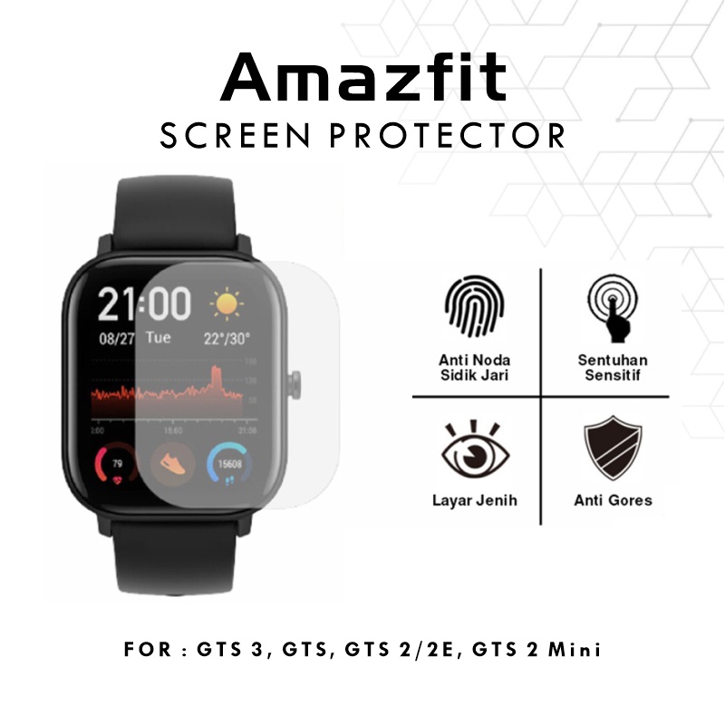 Amazfit Screen Protector Anti Gores Plastik GTS/GTR/Bip/T-Rex Series