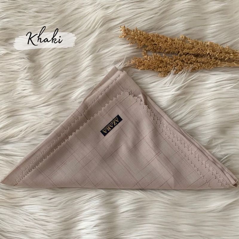 Jilbab SANDI MORSE LC azara voal waffel lasercut terbaru kerudung segiempat murah grosir terbaru-Sanmor Khaki