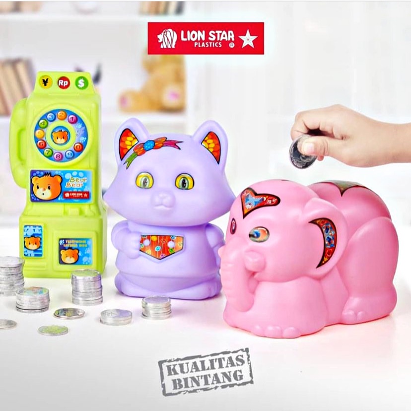 ( BISA COD ) PROMO LION STAR SV-13 SAVING BOX CELENGAN ANAK BENTUK GAJAH / CELENGAN KOIN DUIT / CELENGAN LUCU / TEMPAT UANG LUCU / TEMPAT MENABUNG LUCU ANAK / TEMPAT UANG