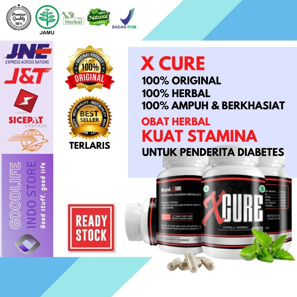X CURE XCURE OBAT HERBAL PENAMBAH STAMINA VITALITAS PRIA DIABETES KENCING MANIS GULA DARAH TINGGI