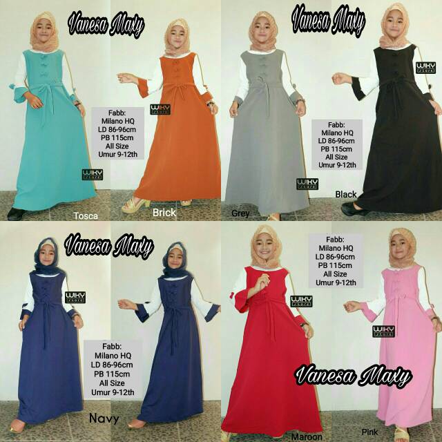 Gamis anak vanesa maxy