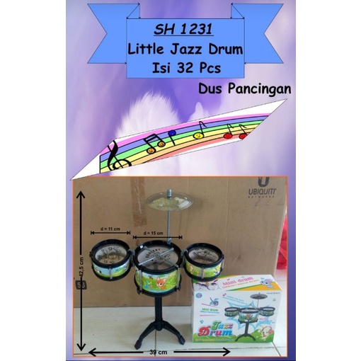 SH 1231 - Jazz Drum musik komplit mainan anak SH1231