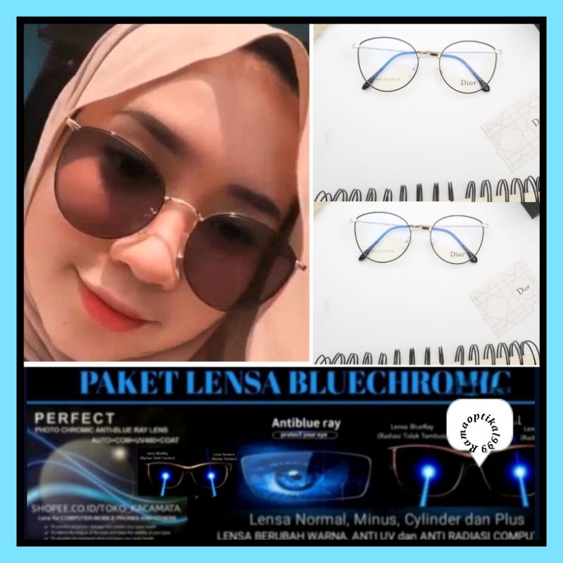 FREME WANITA MINUS/KACAMATA PHOTOCROMIC/KACAMATA ANTIRADIASI 6073