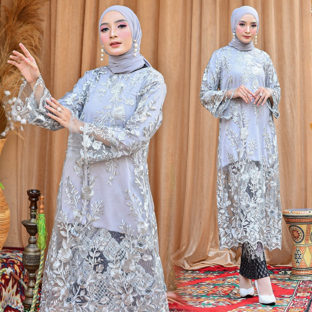 Setelan Kebaya Modern Elizabeth Tille Navy Dan Warna Lain nya