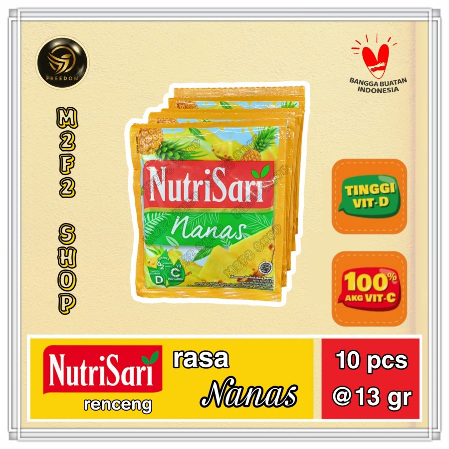 

NutriSari Minuman Serbuk Rasa Nanas Sachet - 13 gr (Kemasan Renceng)