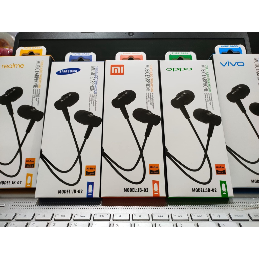 Headset Brand JB-02 Music Earphone Hadfree Brand JB-02