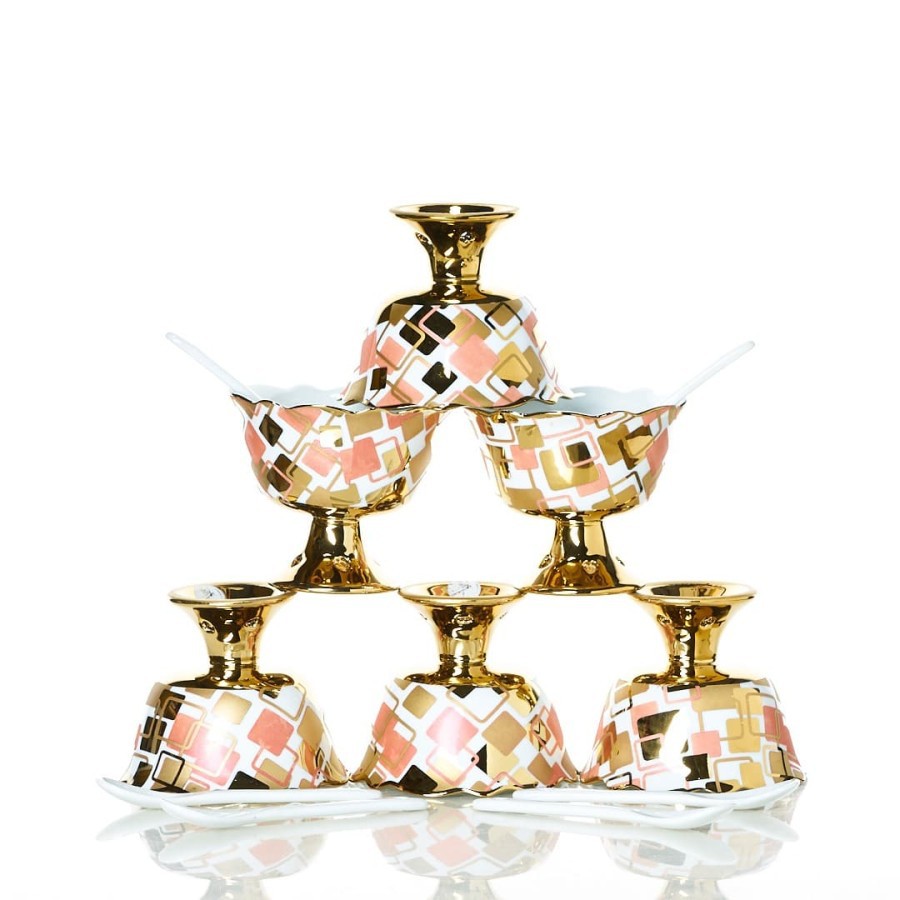 CAPODIMONTE WADAH ES KRIM / ICE CREAM CUP KERAMIK 6 PCS
